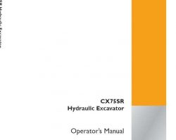 Case Excavators model CX75SR Operator's Manual