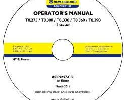 Operator's Manual on CD for New Holland Tractors model T8.275