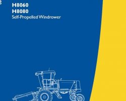 Operator's Manual for New Holland Windrower model H8060