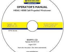 Operator's Manual on CD for New Holland Windrower model H8080
