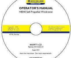 Operator's Manual on CD for New Holland Windrower model H8040