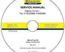 Service Manual on CD for New Holland Engines model F3AE9684