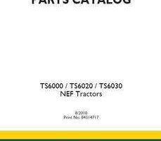 Parts Catalog for New Holland Tractors model TS6030