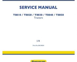 Service Manual for New Holland Tractors model T8010