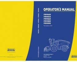 Operator's Manual for New Holland Harvesting equipment model FR9080