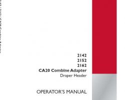 Operator's Manual for Case IH Headers model 2162