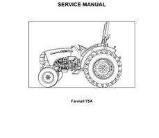 Service Manual for Case IH Tractors model Farmall 65A