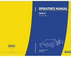Operator's Manual for New Holland Balers model BB9040