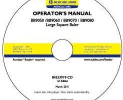 Operator's Manual on CD for New Holland Balers model BB9080