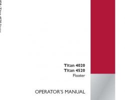 Operator's Manual for Case IH Sprayers model 4020