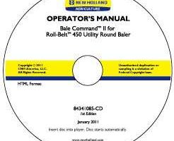 Operator's Manual on CD for New Holland Balers model Roll-Belt 450