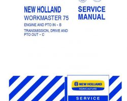 Engine Service Manual for New Holland Tractors model Workmaster 75