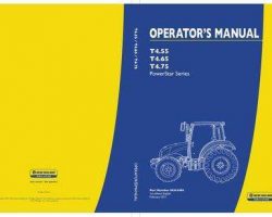 Operator's Manual for New Holland Tractors model T4.55