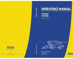 Operator's Manual for New Holland Combine model CR9060