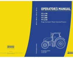 Operator's Manual for New Holland Tractors model T7.210