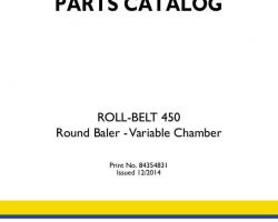 Parts Catalog for New Holland Balers model Roll-Belt 450