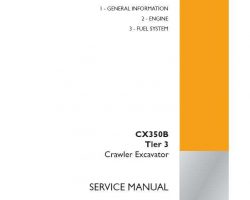 Case Excavators model CX350B Service Manual