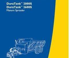 Operator's Manual for New Holland Spreaders model Duratank 2600S