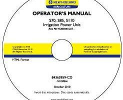 Operator's Manual on CD for New Holland Engines model S70