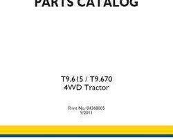 Parts Catalog for New Holland Tractors model T9.670