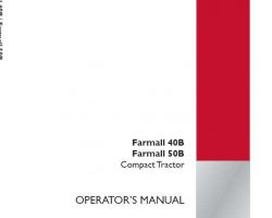 Operator's Manual for Case IH Tractors model Farmall 40B