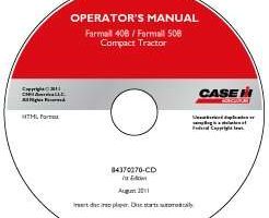 Operator's Manual on CD for Case IH Tractors model Farmall 50B