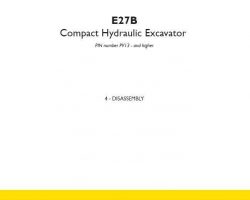 New Holland CE Excavators model E27B Service Manual