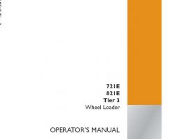 Case Wheel loaders model 721E Operator's Manual
