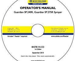 Operator's Manual on CD for New Holland Sprayers model Guardian SP.240R