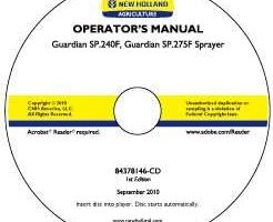 Operator's Manual on CD for New Holland Sprayers model Guardian SP.240F