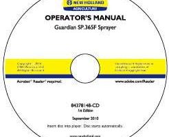 Operator's Manual on CD for New Holland Sprayers model Guardian SP.365F