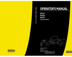 New Holland CE Telehandlers model M427 Operator's Manual
