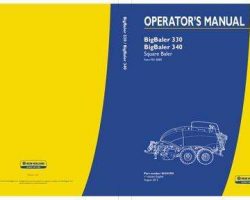 Operator's Manual for New Holland Balers model BigBaler 340