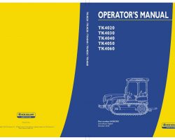 Operator's Manual for New Holland Tractors model TK4030V