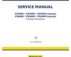 Service Manual for New Holland Combine model CX6080