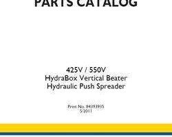 Parts Catalog for New Holland Spreaders model 550V