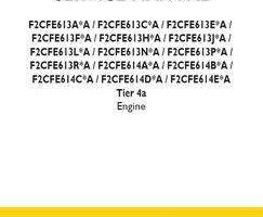 Service Manual for New Holland Engines model F2CFE614D*