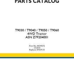 Parts Catalog for New Holland Tractors model T9040