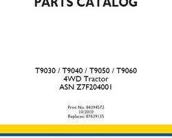 Parts Catalog for New Holland Tractors model T9060