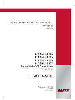 Service Manual for Case IH Tractors model Magnum 225