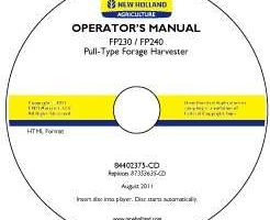 Operator's Manual on CD for New Holland Harvesting equipment model FP240