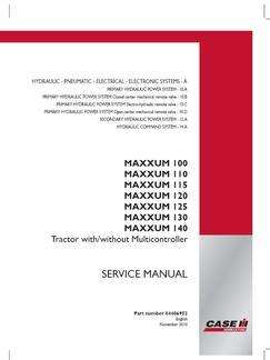 Service Manual for Case IH Tractors model MAXXUM 115