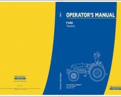 Operator's Manual for New Holland Tractors model F480