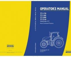 Operator's Manual for New Holland Tractors model T7.185