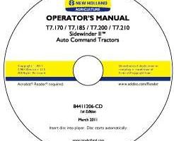 Operator's Manual on CD for New Holland Tractors model T7.185