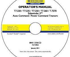 Operator's Manual on CD for New Holland Tractors model T7.235