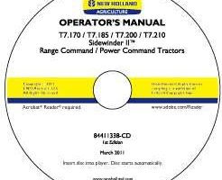 Operator's Manual on CD for New Holland Tractors model T7.170