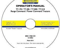 Operator's Manual on CD for New Holland Tractors model T7.200