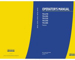 Operator's Manual for New Holland Tractors model T8.270