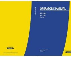 Operator's Manual for New Holland Tractors model T7.240